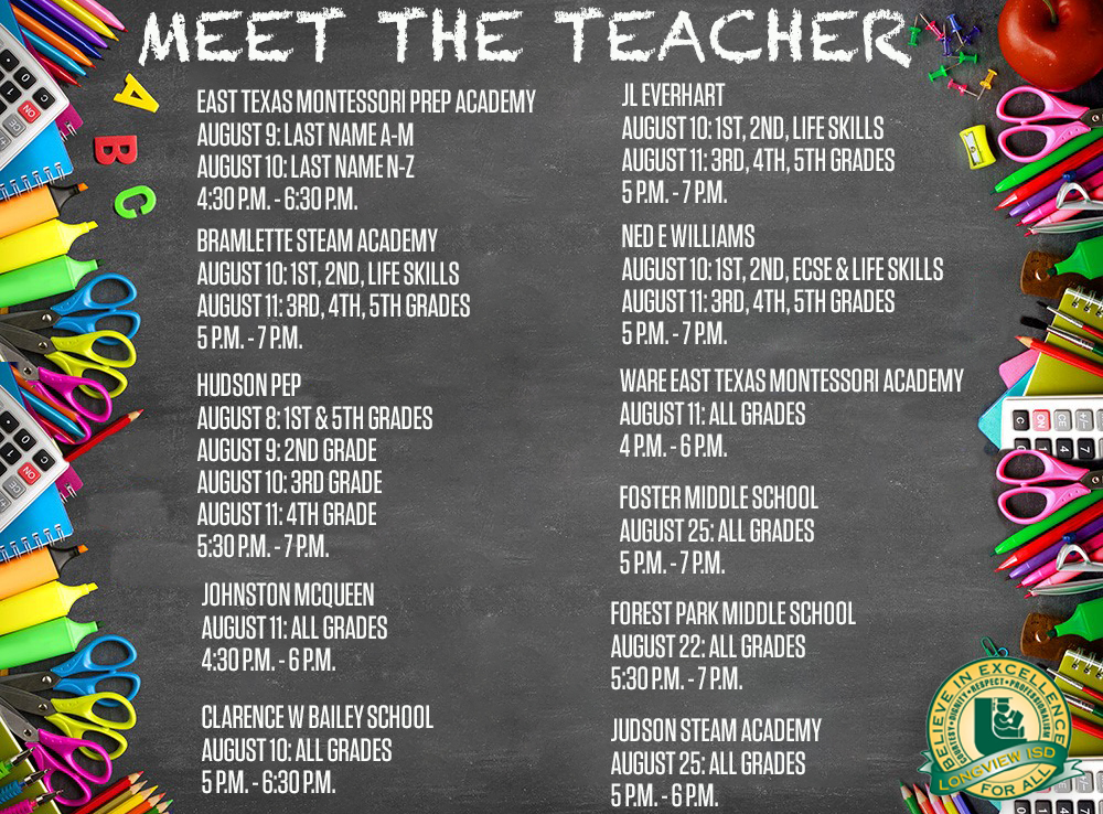 Meet The Teacher Dates