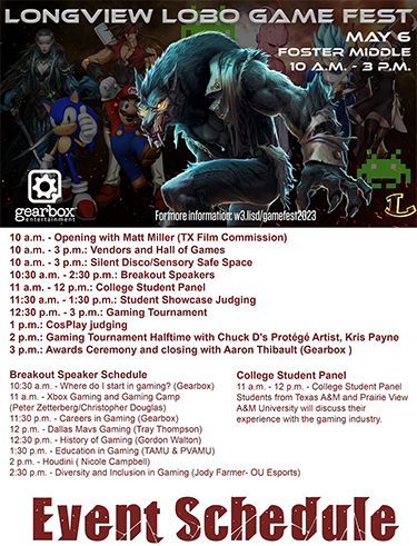 Lobo Game Fest 2023 schedule