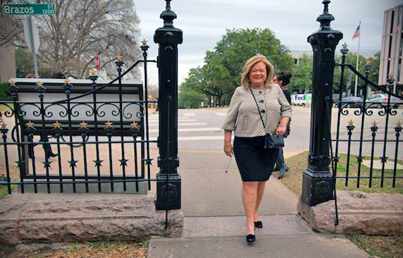 Mrs. Sue Wilson at the Texas State Capitol.