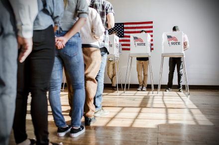 STOCK PHOTO - Casting ballots during election