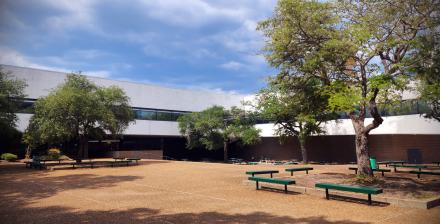 2023 Longview High campus courtyard