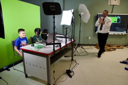 Students in video/audio session
