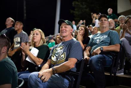 FILE PHOTO - Chris Mack and family attending Lobo Football Game